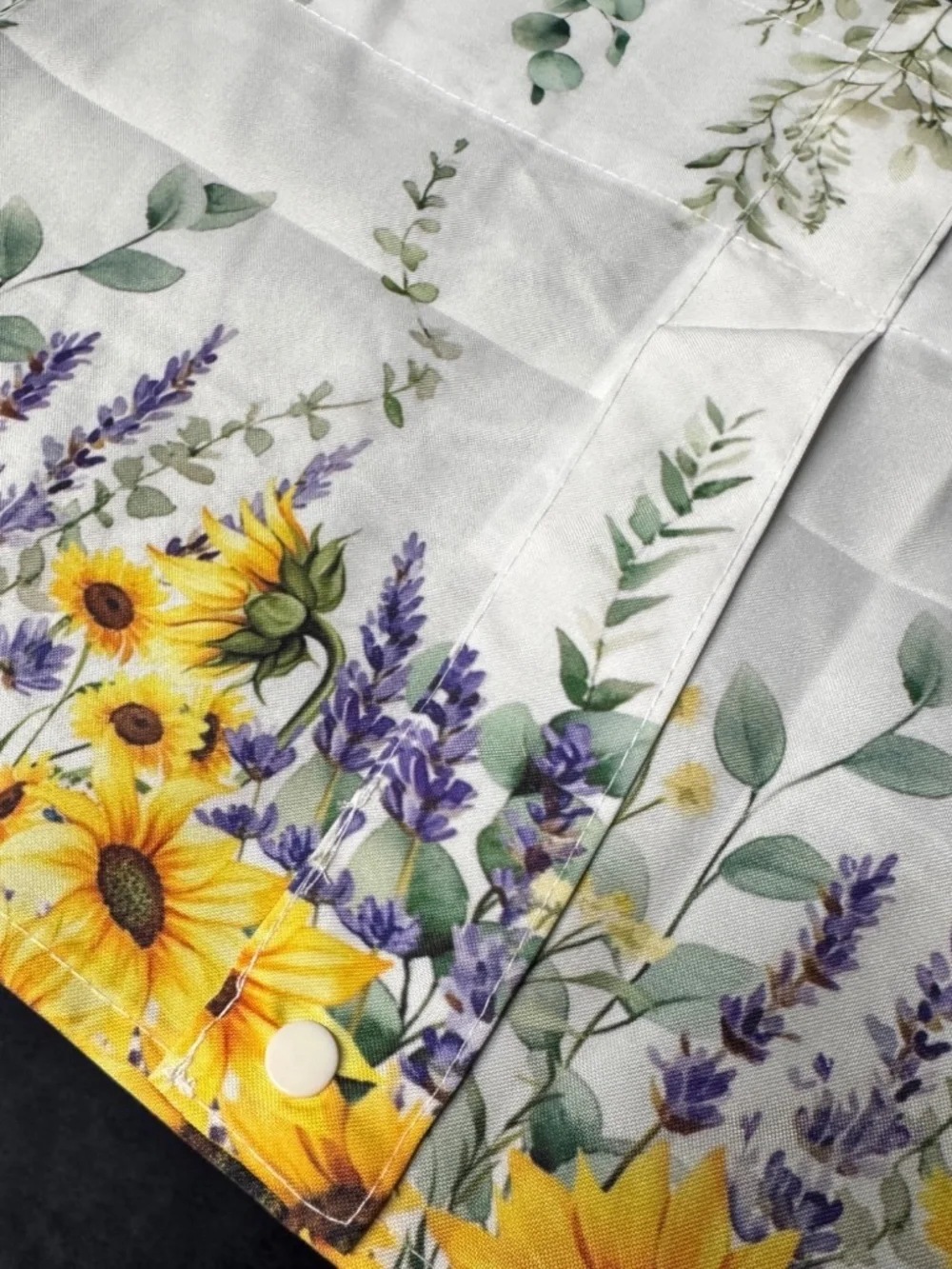 NWOT Sunflower Lavender Eucalyptus Farmhouse Window Valance 42x12
